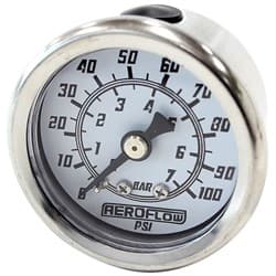 1-1/2 0-100 PSI PRESSURE GAUGEWHITE FACE BLACK POINTER