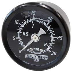 1-1/2" 0-30 PSI LIQ FILL GAUGEBLACK FACE WHITE POINTER