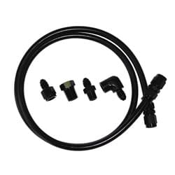 -3AN x 3ft BLACK BRAID LINE KIT WITH FITTINGS INCLUDED