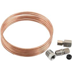 6-FT COPPER TUBING 1/8" DIA INCLUDES STAINLESS FITTINGS