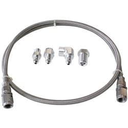 -4AN x 4ft BRAIDED SS LINE KITWITH FITTINGS INCLUDED