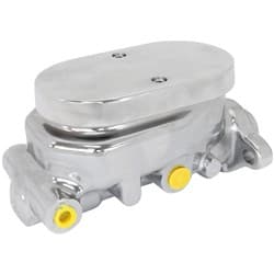 BRAKE MASTER CYLINDER 1-1/8" BORE CAST ALUMIN CHROME SMOOTH