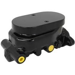 BRAKE MASTER CYLINDER 1-1/8" BORE CAST ALUMIN BLACK SMOOTH