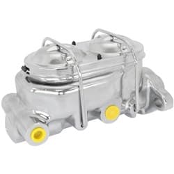 BRAKE MASTER CYLINDER 1-1/8" BORE CAST IRON CHROME GM
