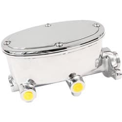 BRAKE TANDEM MASTER CYLINDER 1" BORE CAST ALUMIN CHROME