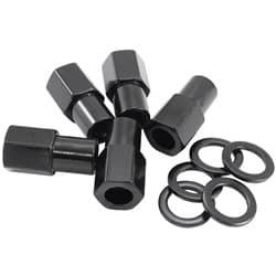 7/16"-20 .750" SHANK OPEN WHEEL NUTS BLACK (5 PACK)