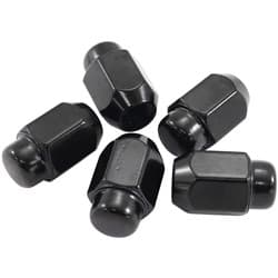 7/16"-20 ACORN MEDIUM CLOSED WHEEL NUTS BLACK (5 PACK)