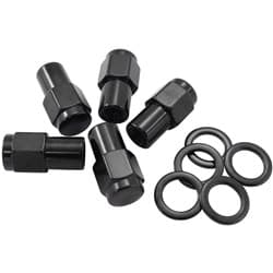 M12 X 1.25mm .750" SHANK CLOSED WHEEL NUTS BLACK (5)