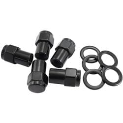 M12 X 1.50mm .550" SHANK CLOSED WHEEL NUTS BLACK (5)