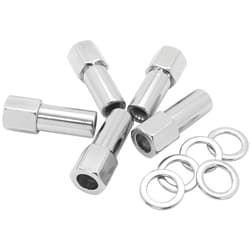 1.38 SHANK OPEN NUTS M12x1.25 CHROME M12 x 1.25mm WHEEL (5)