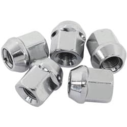 ACORN SHORT OPEN NUTS M12x1.50CHROME M12 x 1.50mm WHEEL (5)