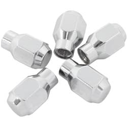 CONICAL ET CLOSED NUTS 7/16 CHROME 7/16-20" WHEEL (5)