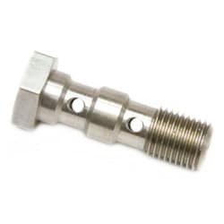 DOUBLE BANJO BOLT 3/8 X24 STAINLESS 31MM LONG