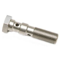 DOUBLE BANJO BOLT 3/8 X24 STAINLESS 40MM LONG