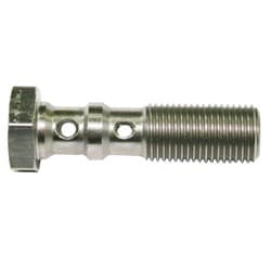 DOUBLE BANJO BOLT 7/16-20 STAINLESS 38.5MM LONG