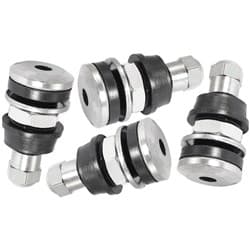 BOLT IN WHEEL VALVE STEMS 4 PACK CHROME 7/16" 5/8" HOLES