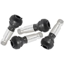 RUBBER PULL THRU VALVE STEMS 4 PACK CHROME 7/16" HOLE