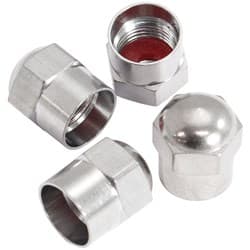 REPLACEMENT VALVE CAPS FOR ALL VALVE STEM CHROME 4 PACK