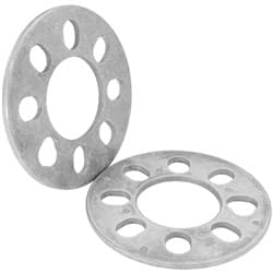 SLIP ON WHEEL SPACERS 1/4" 6.3mm PAIR ALLOY 4 x 4.5" BC
