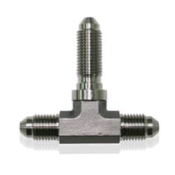 STAINLESS -4AN BULKHEAD TEE STAINLESS NUT SEPERATE