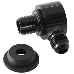 BLACK BOOSTER VALVE UNIVERSAL 21MM / 13/16" HOLE TO -6AN