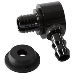 BLACK BOOSTER VALVE UNIVERSAL 21MM / 13/16" HOLE TO 3/8 Barb