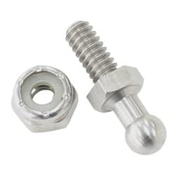 THROTTLE BALL STAINLESS 1/4-28UNF WITH 7/16 HEX NUT