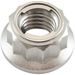 M8x1.25mm TITANIUM LOCKING NUT12 POINT SINGLE M8 x 1.25