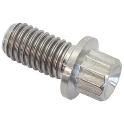 M8x1.25 TITANIUM BOLT 15mm UHL12 POINT SINGLE M8 x 1.25mm