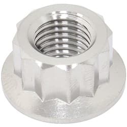 M10x1.25mm TITANIUM NUT 12 POINT SINGLE M10 x 1.25