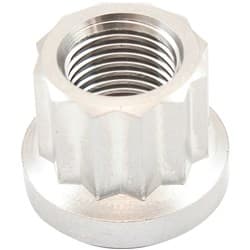 M12x1.25mm TITANIUM NUT 12 POINT SINGLE M12 x 1.25