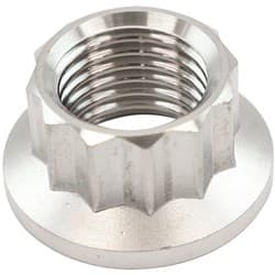 7/16" UNF TITANIUM NUT 12 POINT SINGLE 7/16"-20