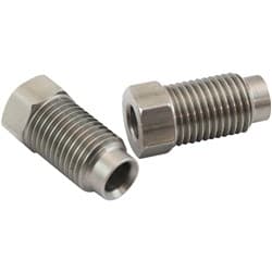 S/S INVERTED FLARE TUBE NUT LONG 3/16" HARDLINE TO 3/8"-24