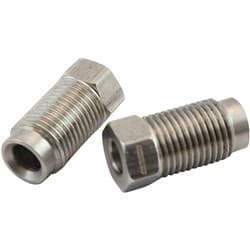 S/S INVERTED FLARE TUBE NUT LONG 3/16" HARD LINE M10x1.0MM