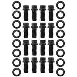 SMALL BLOCK CHEV HEADER BOLTS 12 POINT BLACK x 12 3/8 .750" UNIVER Aeroflow - AF 37-1003