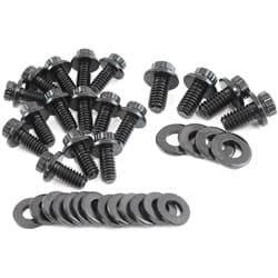 SMALL BLOCK CHEV OIL PAN BOLT KIT STD GASK 12 POINT BLACK SBC Aeroflow - AF 37-2350