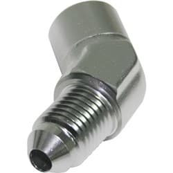 45 Deg Female 1/8 NPT to -3 Silver