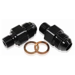 TH400 TRANS FITTINGS -8 x 1/4 BLACK 1/4" STRAIGHT NPSM