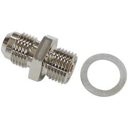 1/4"-18 NPSM SHORT to -6AN WITH CRUSH WASHER ZINC STEEL
