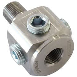 1/8" NPT BLOCK ADAPTER 1 x MALE TO 5 x FEMALE TEE S/S