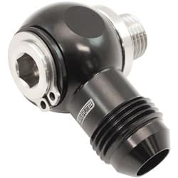 1/4" NPT BANJO KIT -8AN S/S BOLT ADAPTER BLACK ALLOY