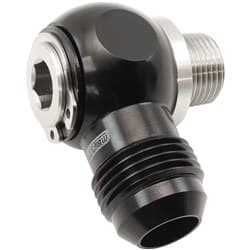 3/8" NPT BANJO KIT -10AN S/S BOLT ADAPTER BLACK ALLOY
