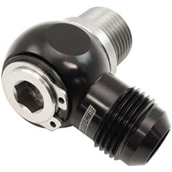1/2" NPT BANJO KIT -10AN S/S BOLT ADAPTER BLACK ALLOY Aeroflow - AF 392-10-08