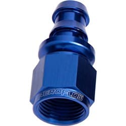 STRAIGHT PUSH LOCK END -4AN BLUE NO CLAMP REQUIRED