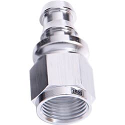 STRAIGHT PUSH LOCK END -4AN SILVER NO CLAMP REQUIRED