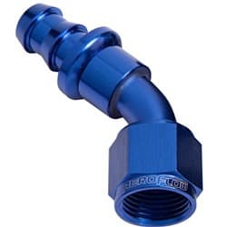 45 DEG PUSH LOCK END -12AN BLUE NO CLAMP REQUIRED