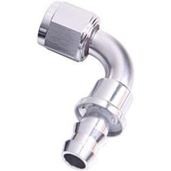 90 DEG PUSH LOCK END -6AN SILVER NO CLAMP REQUIRED