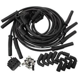 UNIVERSAL BLACK SPARK PLUG LEADS LS1 LS2 LS3 90 DEGREE GM Aeroflow - AF 4030-32139