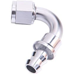 120 DEG PUSH LOCK END -12AN SILVER NO CLAMP REQUIRED