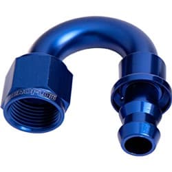 180 DEG PUSH LOCK END -4AN BLUE NO CLAMP REQUIRED